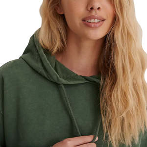 Sudadera con Capucha Personalizada de Estilo Urbano 2025, Diseño Vintage Estampado, Lavado Ácido Decolorado al Sol, Sudadera Personalizada Antibolitas y Transpirable para Mujer - Product Image 5