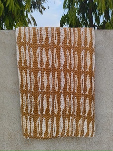 Indian Block Print fish print Cotton Kantha Quilt Handmade Vintage Quilts Boho Queen Size Bedding Throw Blanket <b>Bedspread</b> Quilt - Product Image 5