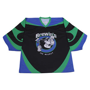 Ropa de equipo de hockey sobre hielo personalizada OEM Diseña tu propio uniforme de equipo sublimación fabricante de camisetas deportivas - Product Image 1