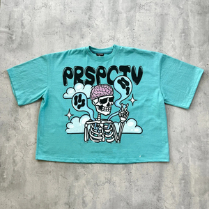 T-shirt à séchage rapide 100% coton pour homme Design personnalisé et logo Style Hip Hop Impression graphique lourde Coupe surdimensionnée avec stock disponible - Product Image 1