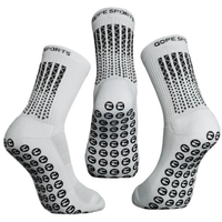 Chaussettes de sport Grip pour hommes et femmes avec éponge et logo personnalisé Chaussettes de football en silicone imprimées