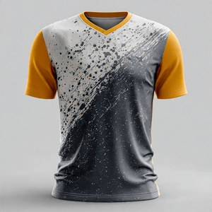 เสื้อฟุตบอลตาข่ายทรงบ็อกซี่ น้ำหนักเบา คอวี แขนสั้น พิมพ์ลาย เสื้อฟุตบอลยูนิเซ็กส์ เสื้อฟุตบอลตาข่าย - Product Image 2