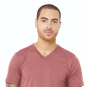 Camiseta de Cuello en V para Hombre, Mezcla de Algodón Suave, Camiseta Informal, Tejido Ligero y Transpirable, Corte Holgado, Prenda Superior Básica - Product Image 4