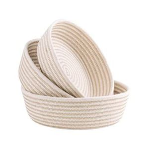 Panier en corde macramé moderne pour le rangement de la salle de bain avec corde en coton de qualité supérieure et style gain de place - Product Image 1