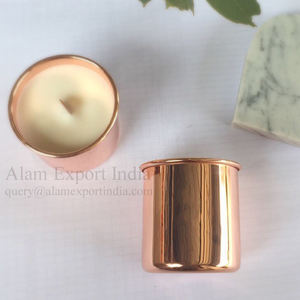 Bocaux de bougie en métal en acier inoxydable, vente en gros, en fer forgé Antique, décoration - Product Image 4