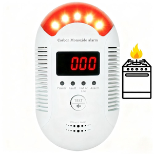 Khí đốt tự nhiên LPG gas Leak <span class=keywords><strong>Detector</strong></span> với báo cháy AC Powered 5-năm cuộc sống làm việc di động cho nhà bếp - Product Image 1