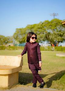 Classique Long coton enfants Shalwar Kameez avec gilet garçons pakistanais indien traditionnel Eid tenue de fête de mariage élégant - Product Image 4