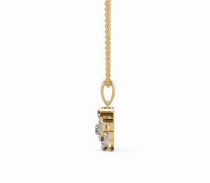 Pendentif en diamant ovale de 0,513 carat cultivé en laboratoire, collier 33 pièces, or rose 9K/14K/18K, bijoux de luxe, cadeau d'anniversaire - Product Image 4