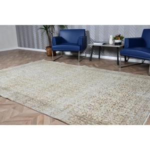 Tapis turc vintage 6,2x9,6 pi (189x294 cm), tapis en laine blanc abstrait - Product Image 5