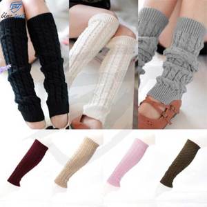<b>Women</b> Stripe Leg Warmer Wool Knitting <b>Foot</b> Warming Cover Lady Latin Ballet Dancing <b>Leggings</b> Elastic Long Socks - Product Image 6