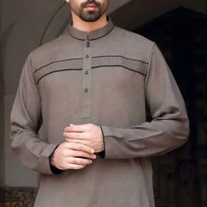 Sommer Eid Kollektion Baumwolle Herren Kurta Pyjama Indische Art Salwar Kameez Eid Kurta Jungen Designs für Männer
