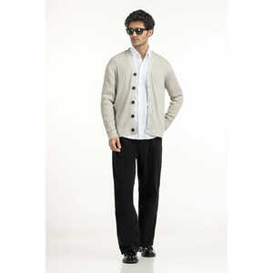 เสื้อสเวตเตอร์ถักแขนยาวทรงปกติสำหรับผู้ชาย รุ่น MN-SWT-WS25-006 ลายปะติดบางๆ สำหรับฤดูใบไม้ผลิและฤดูใบไม้ร่วง - Product Image 4