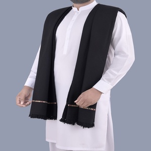 2023 Men Embroidered Woolen <b>Shawl</b> Custom <b>Black</b> Color Men Woolen <b>Shawl</b> Personality Building <b>Shawl</b>. - Product Image 2