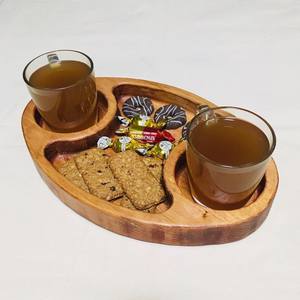 Plato de servicio de madera hecho a mano de nuevo diseño de hoteles y restaurantes para fiestas Proveedor de bajo precio - Product Image 6