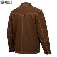 Veste en cuir de soudure fendue en cuir de vachette naturelle robuste résistant au feu Protection de sécurité combinaison vêtements de salle blanche