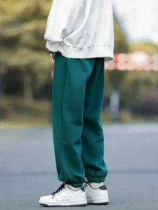 Pantalon de survêtement avec logo brodé et design personnalisé pour hommes Pantalon en coton décontracté à jambe droite avec fermeture à cordon Vente en gros Joggers pour hommes - Product Image 5