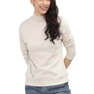 Sudadera con Cuello Redondo para Mujer, Venta al Por Mayor, Logotipo Personalizado, Tallas Grandes, Nueva Moda Casual para Otoño Invierno, Colores Sólidos, Algodón - Product Image 1