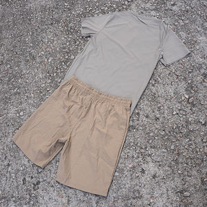 Ensemble deux pièces pour homme : T-shirt et short en polyester, sportif, été, écologique, confortable, respirant, séchage rapide, tricoté, coupe décontractée - Product Image 2