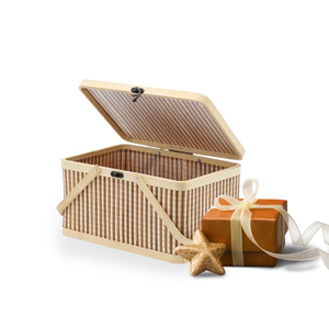 Cestas de regalo de bambú ecológicas más nuevas, diseño rectangular para Navidad y otros regalos disponibles a granel - Product Image 3