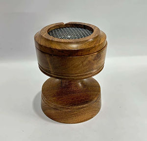 Quemador Bakhoor árabe tradicional hecho a mano Mubkhar Mabkhara decoración del hogar lámpara de aceite de Ramadán de madera para uso religioso - Product Image 1