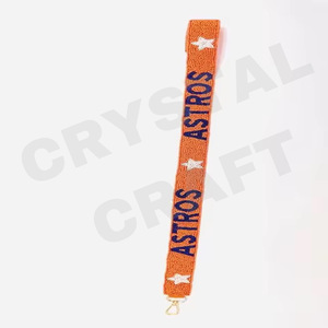 Correa para bolso con cuentas Star OLE Miss, correas para bolso con cuentas de oro blanco personalizadas, Correa con cuentas para bolsos - Product Image 5