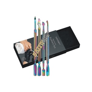 Kit de soin des ongles en acier inoxydable 5 pièces avec outils réutilisables à double extrémité et repousse-ongles pour manucure et pédicure - Cadeau de qualité supérieure - Product Image 6