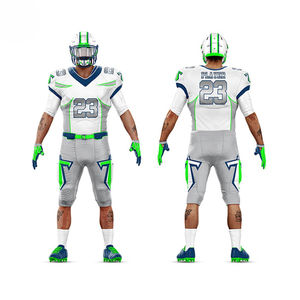 Uniformes de football américain pour jeunes, 100 % polyester, fabriqués aux États-Unis, de haute qualité, uniformes et maillots de football américain de premier rang, respirants - Product Image 1