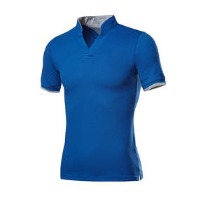 Cómodo 100% algodón Slim Fit Short- Golf para hombres Polos High Anti-Pilling Wool Casual Solid Print Design Polo Shirt - Product Image 4