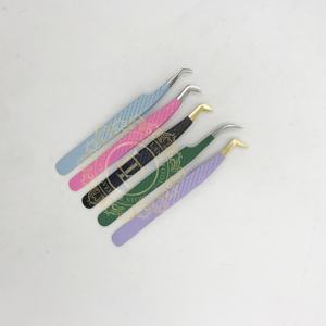 Ensemble de pinces à cils professionnelles de qualité supérieure Pince à épiler diamantée durable avec revêtement en poudre multiple Marque privée - Product Image 3