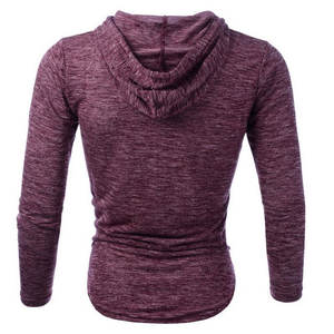 Sudadera con Capucha Nueva, Bordada, Lisa, Teñida, para Hombre, Otoño Invierno, Manga Larga, Moda, Deportiva, Informal - Product Image 4