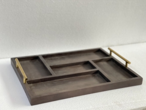 ถาดเสิร์ฟอาหารไม้ธรรมชาติห้าคอลัมน์น้ำหนักเบาแบบพรีเมี่ยมเหมาะสำหรับเครื่องดื่มผลไม้ที่เก็บของตกแต่งและบนโต๊ะอาหาร - Product Image 3