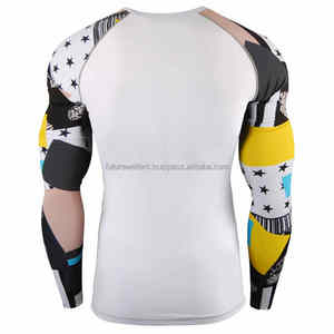 Alta calidad Cómodo y transpirable Color sólido Hombres Rash Guard Mejor fabricación Precio barato Tamaño para hombres Rash Guards - Product Image 6