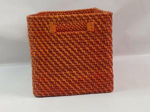 Handwoven mây lưu trữ giỏ Tự nhiên Hình chữ nhật bin cho nhà, tủ quần áo, hoặc sử dụng kệ - Product Image 2