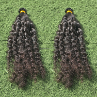 Extensiones de Cabello Indonesio Pre-Adheridas con Punta I, de Lujo, de Primera Calidad, con Queratina, Punta Plana, 100% Cabello Humano Virgen Remy, Cutícula Alineada, 8"-30"