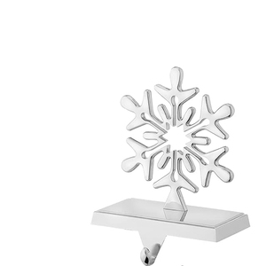 Lot de 4 décorations de Noël en métal argenté de haute qualité, porte-bas et cintre, fournitures en vrac d'Inde - Product Image 2
