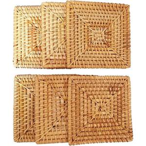 2024 Creative Handmade Natural Woven Jute Coasters <b>Placemats</b> Heat Resistant Round <b>Placemats</b> for Table Wholesale Custom - Product Image 5