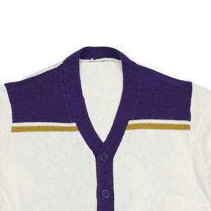 Cárdigans Universitarios de Alta Calidad, Suéteres de Punto Unisex con Botones, Cuello en V, Mangas Largas - Product Image 2