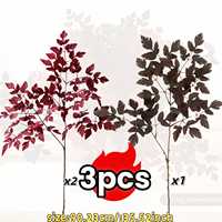 Branches d'érable artificielles, tiges florales artificielles d'automne, branches de feuilles pliables pour la décoration de la maison pour Thanksgiving et Halloween