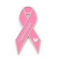 N'importe quel design de logo Émail en métal Aides à la santé mentale Cancer du sein Épingles de sensibilisation personnalisées