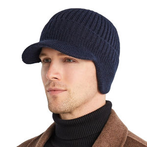 Gorro de Punto Acrílico de Alta Calidad para Hombre y Mujer, Gorro Deportivo Elástico para Esquí con Visera y Borde, Venta al por Mayor de la Industria Fazn - Product Image 2