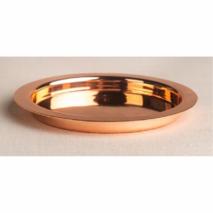 Assiette de présentation en métal or rose, vaisselle de mariage à motif de crocodile en relief, plateau de service de luxe en cuivre, petite assiette en cuivre - Product Image 3