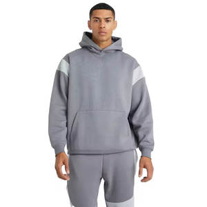 Survêtement surdimensionné à capuche en coton imprimé bouffante survêtement sweatshirts en polaire deux pièces pour hommes ensembles d'hiver - Product Image 3