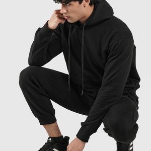 Ensemble de survêtement noir pour homme, sweat-shirt et jogging en molleton, vêtements de sport décontractés chauds d'hiver, ensemble coordonné, vêtements de sport élégants, tenue de plein air - Product Image 3