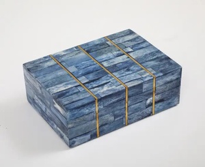 Cajas de resina con incrustaciones de hueso Cajas con incrustaciones de hueso hechas a mano Cajas de resina con incrustaciones de hueso decorativas - Product Image 2