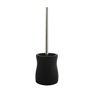 Spazzola per WC in ceramica MSV 'Palma' nera - Product Image 1