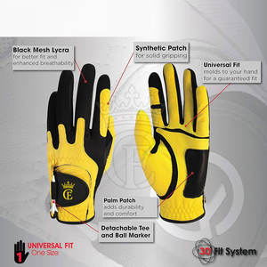 Personalizable Cómodo Duradero Antideslizante Agarre Alta calidad Transpirable Secado rápido Guantes de golf Cuero genuino para deportes a granel - Product Image 5