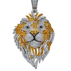 RB GEMS alta calidad personalizado Unisex Iced Out Silver Hip-hop 3D Lion Face Ring VVS Moissanite para hombres mujeres anillos de diamantes - Product Image 3