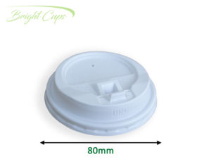 Terrific Class Color blanco 80mm Bebidas frías y calientes 8oz EU Desechable Café PP Tapa de taza - Product Image 1