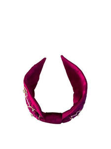 Nouveau bandeau élégant en tissu velours de qualité supérieure, design élégant en forme de nœud, accessoire de luxe fait à la main avec broderie florale en forme de nœud - Product Image 4