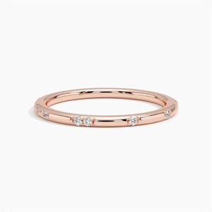 Anillo de Compromiso Apilable para Mujer, Chapado en Oro Rosa de 14k, con Diamante Cultivado en Laboratorio, Certificado IGI, Personalizable para Aniversario - Product Image 6